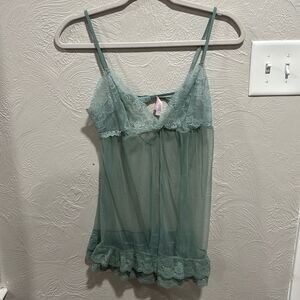 Victoria’s Secret Sheer Lace Babydoll Intimates Chemise Size Small